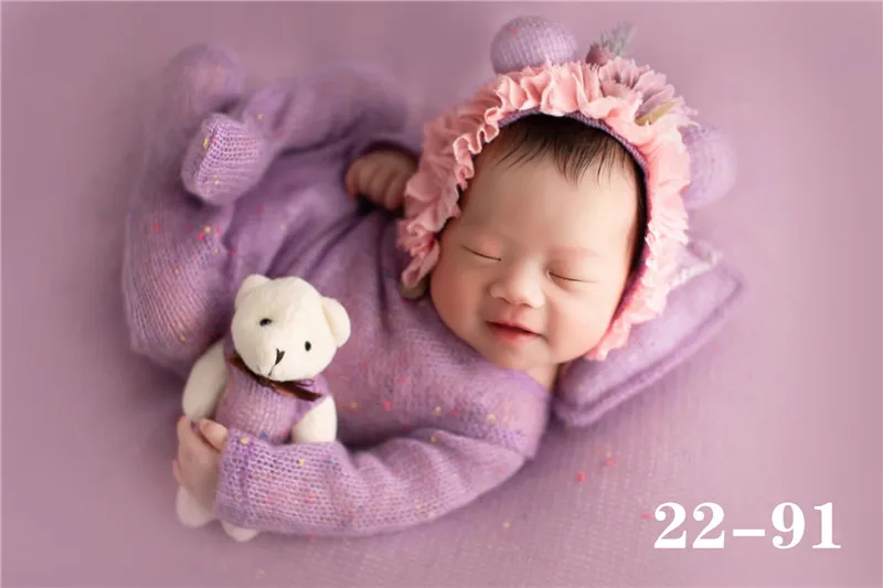 0-1 Bulan Baru Lahir Fotografi Alat Peraga Topi Bayi Laki-laki Perempuan Baju Monyet Baju Pakaian Fotografi Bayi Studio Menembak Alat Peraga Pakaian - 4