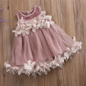 0-7T Musim Panas Balita Anak-anak Bayi Gadis Bunga Gaun Elegan Boho Pesta Pantai Kontes Petal Putri Gaun Playa Pakaian Pakaian