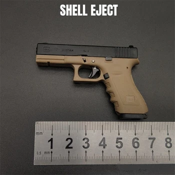 1: 3 GLOCK Shell Mengeluarkan Gantungan Kunci Logam Model Pistol Mainan Miniatur Koleksi Pistol Paduan Liontin Hadiah Mainan