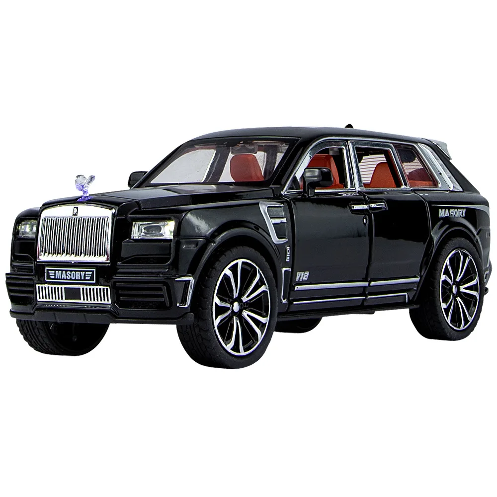 1: 32 Rolls Royce Cullinan MASORY SUV Diecast Paduan & Kendaraan Mainan Model Mobil Mainan Logam Koleksi Suara dan Cahaya Mainan Anak-anak - 4