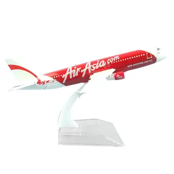 1/400 Air Asia A320 Paduan Pesawat Pesawat Diecast Model Mainan Koleksi untuk Anak Laki-laki Mainan Anak-anak Hadiah Ulang Tahun