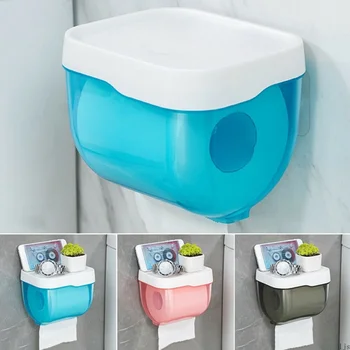 1 BUAH Dispenser Air Toilet Tahan Air Tempat Kertas Toilet Kotak Tisu Kamar Mandi dengan Meja Penyimpanan Atas Kotak Penyimpanan Kertas Dinding