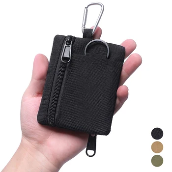 1 Buah Dompet Taktis EDC Molle Pouch Zipper Pack Tas Multifungsi Casing Kartu Kunci Portabel Dompet Koin Olahraga Luar Ruangan Tas Berburu