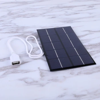 1 PC USB Panel Tenaga Surya / Solar Panel 5 W 5 V DIY Solar Charger 88X142 Mm untuk 3-5 V Baterai