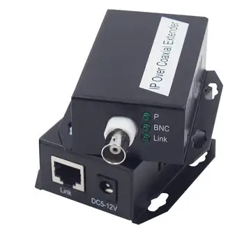 1 Pasang Ethernet IP Extender Over Coax HD Network Kit Extender Transmisi Kabel Koaksial EoC untuk Kamera CCTV Keamanan
