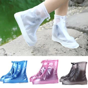 1 Pasang Sepatu Bot Hujan Penutup Sepatu Tahan Air Lateks Dapat Digunakan Kembali Sepatu Bot Hujan Karet Tahan Selip Aksesori Sepatu Luar Ruangan Hari Hujan