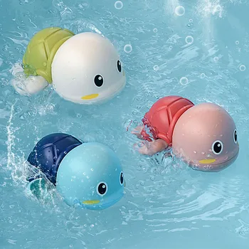 1 buah Mainan Mandi Bayi Jarum Jam Mainan Kolam Renang Kura-kura Lucu Mainan Kamar Mandi Musim Panas Mandi Air untuk Anak-anak игрушки для детей
