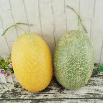 1 pcs Tinggi Imitasi Palsu Buatan Hami Melon Buah & Buatan Plastik Palsu Simulasi Melon Buah Model