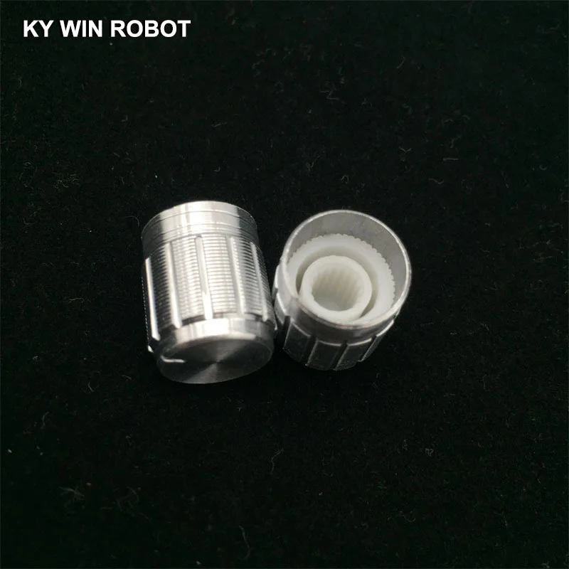 10 buah 15*17mm potensiometer paduan aluminium 15*17 kenop sakelar rotasi kenop kontrol volume Putih - 2