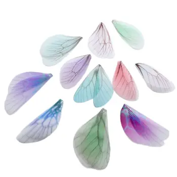 10 buah Sayap Kupu-kupu Buatan Tangan DIY Aksesoris Kerajinan Tangan Liontin Kreativitas untuk Perlengkapan Dekorasi Perhiasan