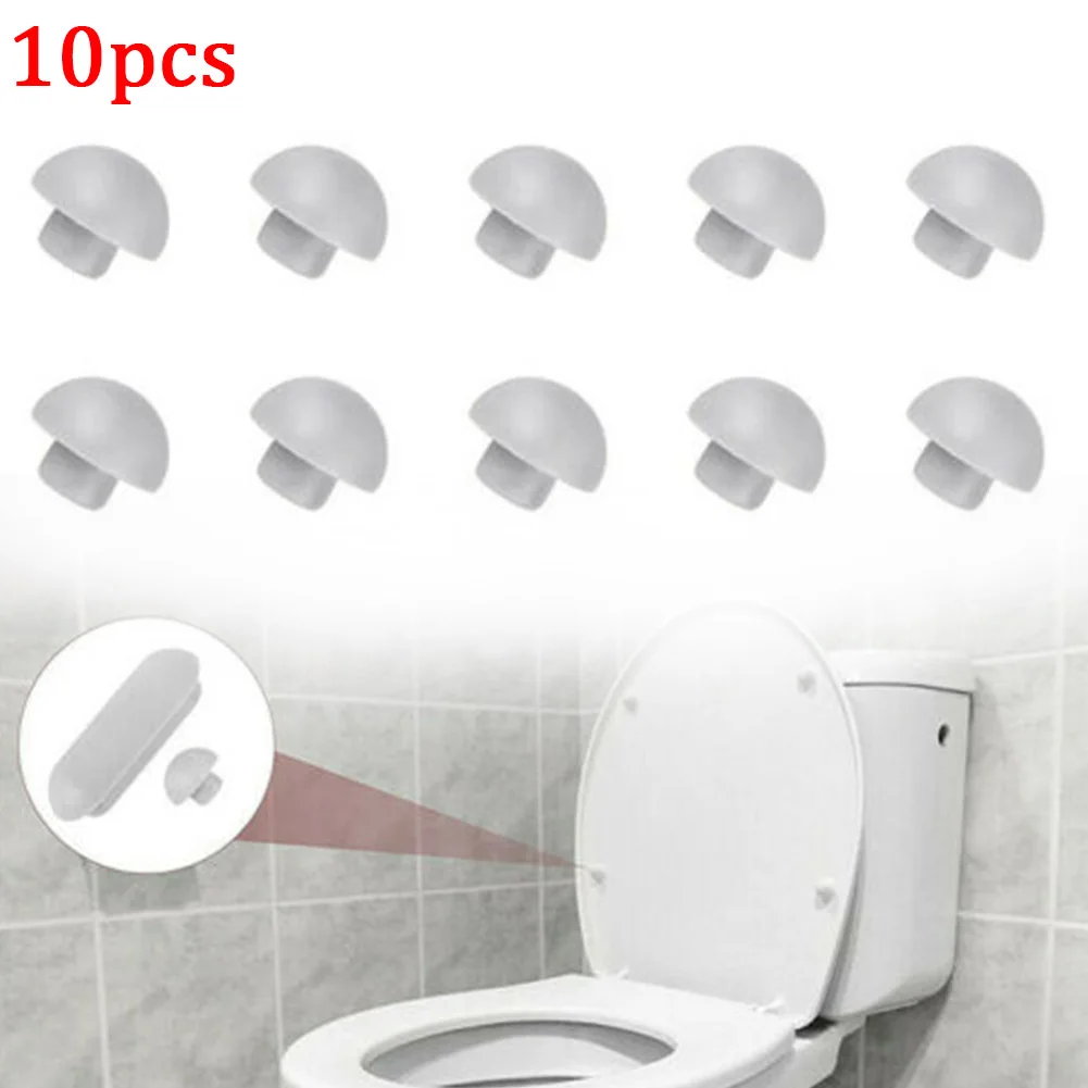 10 BUAH Bantal Kursi Tutup Toilet / Penutup Atas Bemper Penghenti Bantalan Kursi Toilet Baru Aksesori Tutup Penyangga Kursi Toilet - 0