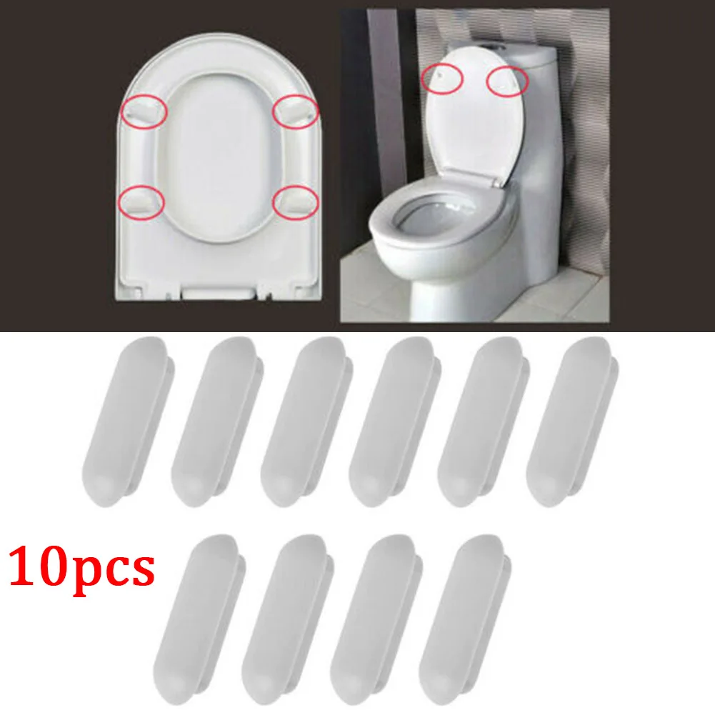 10 BUAH Bantal Kursi Tutup Toilet / Penutup Atas Bemper Penghenti Bantalan Kursi Toilet Baru Aksesori Tutup Penyangga Kursi Toilet - 1