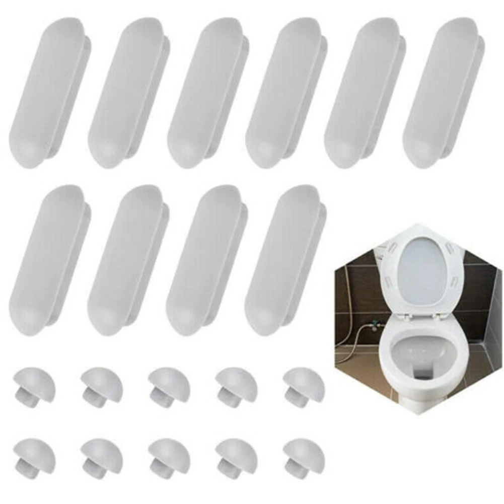 10 BUAH Bantal Kursi Tutup Toilet / Penutup Atas Bemper Penghenti Bantalan Kursi Toilet Baru Aksesori Tutup Penyangga Kursi Toilet - 2