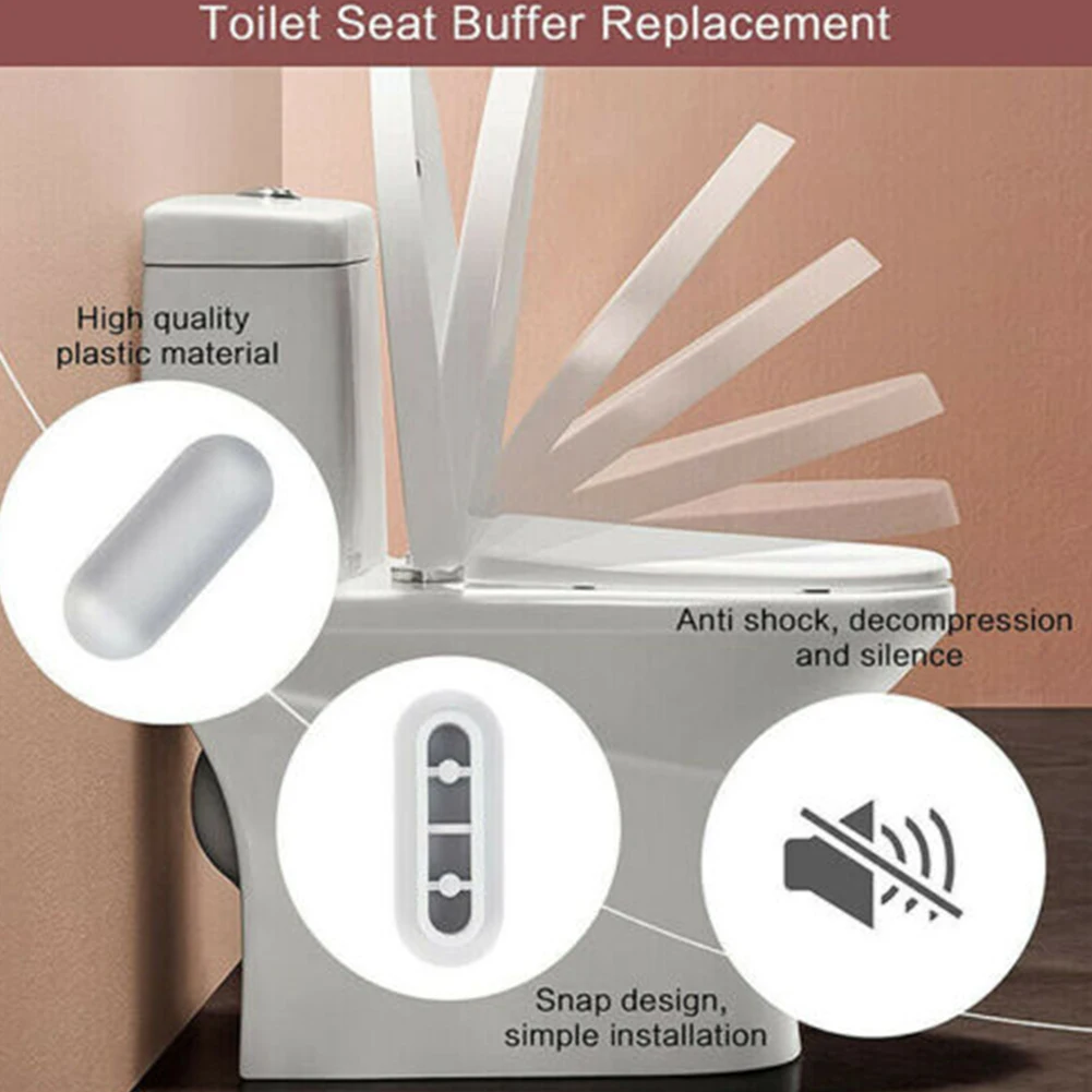 10 BUAH Bantal Kursi Tutup Toilet / Penutup Atas Bemper Penghenti Bantalan Kursi Toilet Baru Aksesori Tutup Penyangga Kursi Toilet - 3