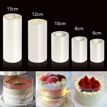 10 m Mousse Kue Rim Keras Transparan Kue Surround Film Kue Lembar Sekitar Tepi Dapur Baking Alat DIY Kue Kerah