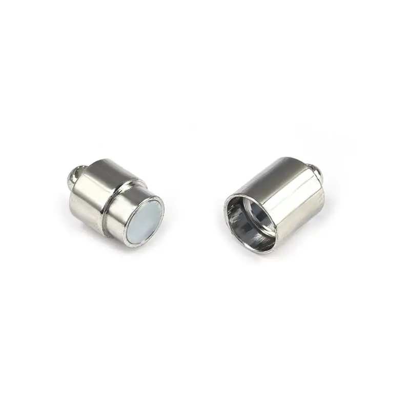 10 Set Konektor Gesper Ujung Magnet Kuat Bulat/Hati untuk Pembuatan Perhiasan Aksesori Kalung Gelang DIY - 2