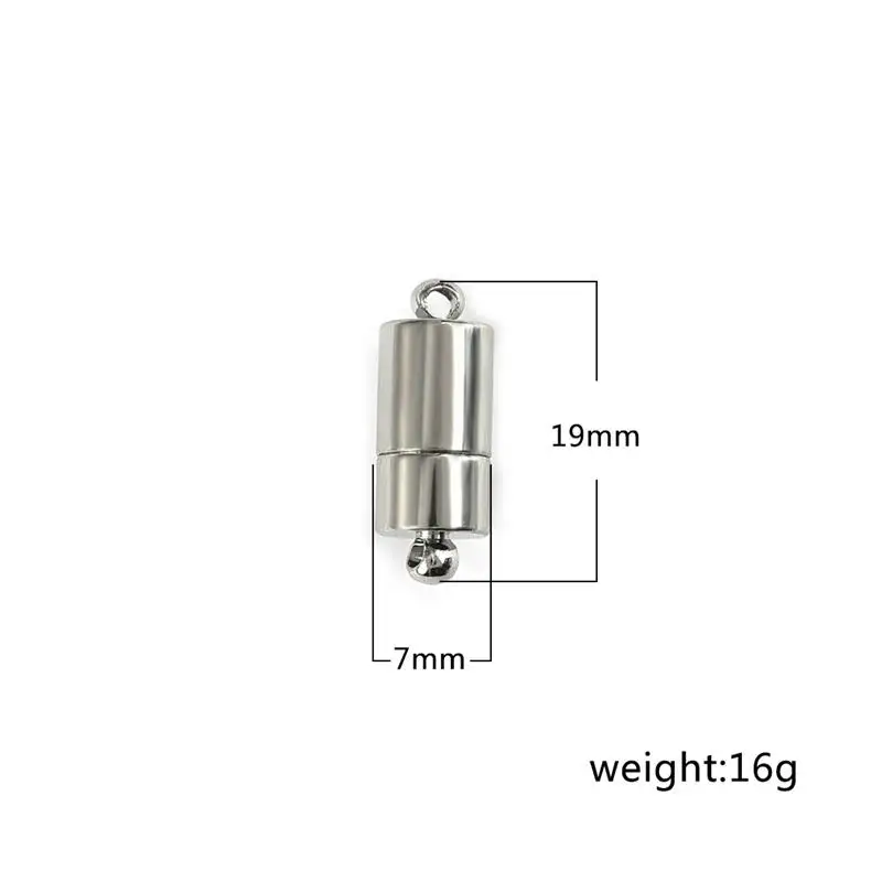 10 Set Konektor Gesper Ujung Magnet Kuat Bulat/Hati untuk Pembuatan Perhiasan Aksesori Kalung Gelang DIY - 3