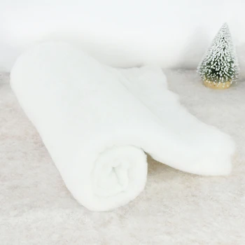 100*150cm Selimut Penutup Salju Natal Selimut Katun Buatan untuk Rok Pohon Natal Dekorasi Latar Belakang Karpet Salju Palsu