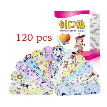 120 Pcs / Kotak Kartun Band-Aid Lucu Mini Anak Bernapas Tahan Air Perban Medis Ok Perban Hemostatik Patch