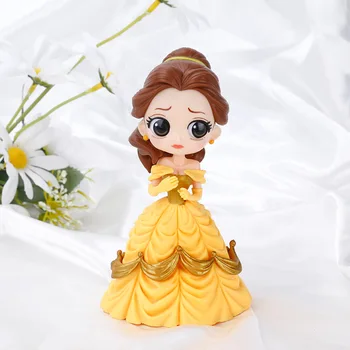 13cm Disney Beauty And The Beast Princess Bell Model Mainan Patung Boneka Ruang Koleksi Dekorasi Kue Diy