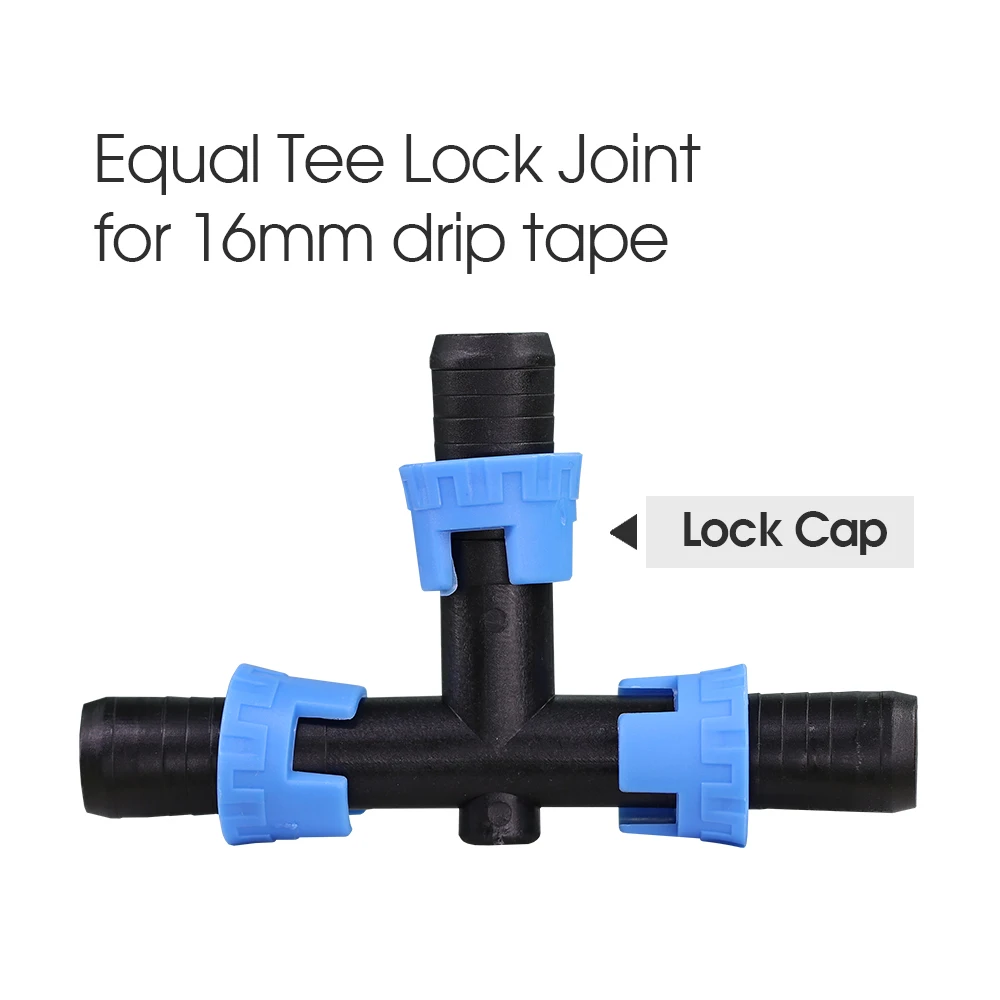 16MM Drip Tape Penyambung Air Taman Tubing Coupling Adaptor Kunci Fitting Selang Irigasi Tetes Mematikan Steker Ujung Sama Siku - 3