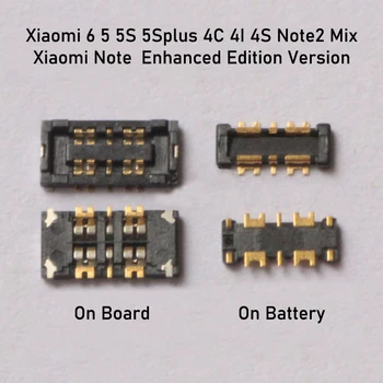 2 Buah Baterai Konektor FPC Pasang Fleksibel untuk Xiaomi Mi 6 5 5S 5S Plus 4C 4I 4S Catatan 2 Dudukan Klip Campuran Pada Papan Logika Papan Utama
