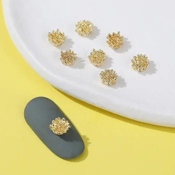 20 Buah 6mm Paduan Logam Warna Emas Benang Sari Bunga DIY Anting-Anting Aksesoris Rambut untuk Membuat Perhiasan Ornamen Seni Kuku