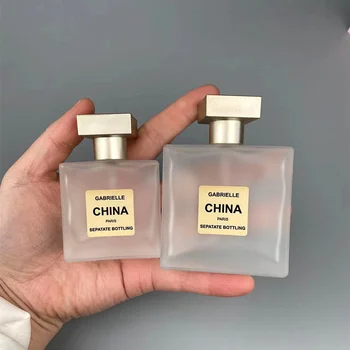 25ML 50ML Parfum Persegi Kabut Halus Botol Semprot Kosong Botol Kaca Bermutu Tinggi Botol Kosmetik Kapasitas Kecil Travel Portabel