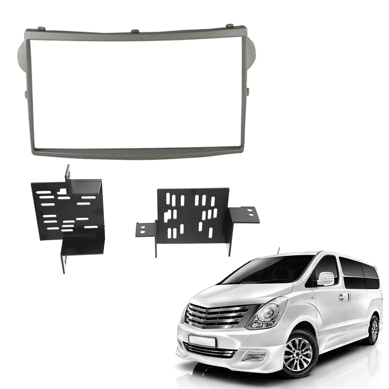 2DIN Fasia Radio Mobil untuk Hyundai Starex / H1 DVD Stereo Pelat Bingkai Adaptor Pemasangan Dasbor Pemasangan Bezel Trim Kit - 2