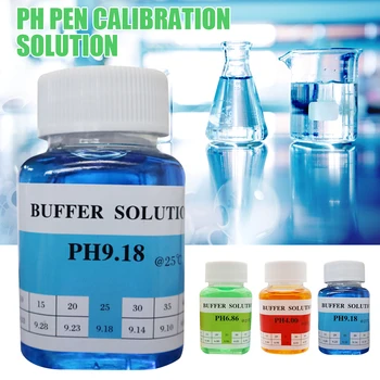 3 Botol 80ml Solusi Kalibrasi Pena PH Buffer Standar PH Meter Cocok untuk Pengukuran PH Meter yang Presisi