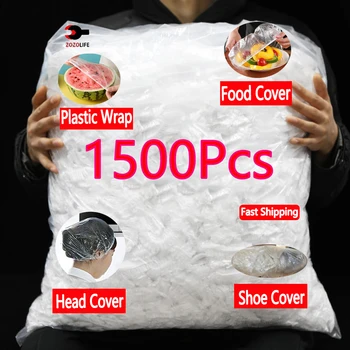 30-1500 Buah Penutup Makanan Sekali Pakai Bungkus Plastik Tutup Makanan Tas Pelestarian Buah Makanan Pendingin Dapur Tutup Mangkuk Peregangan