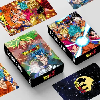 30 kartu koleksi periferal anime Kartu Dragon Ball LOMO pola dua sisi kartu foto kotak hadiah kartu pos SayajinsGokuBroli