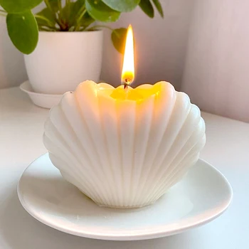 3D Ocean Shell Bentuk Silikon Lilin Cetakan DIY Buatan Tangan Plester Kristal Epoxy Resin Kerajinan Cetakan Seni Hadiah Dekorasi Rumah