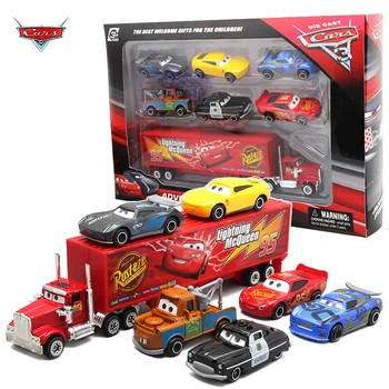 7 Buah / set Disney Pixar Car 3 Lightning McQueen Jackson Storm Paman Truk Model Mobil Logam Diecast Mainan Anak Laki-laki Hadiah untuk Anak Laki-laki