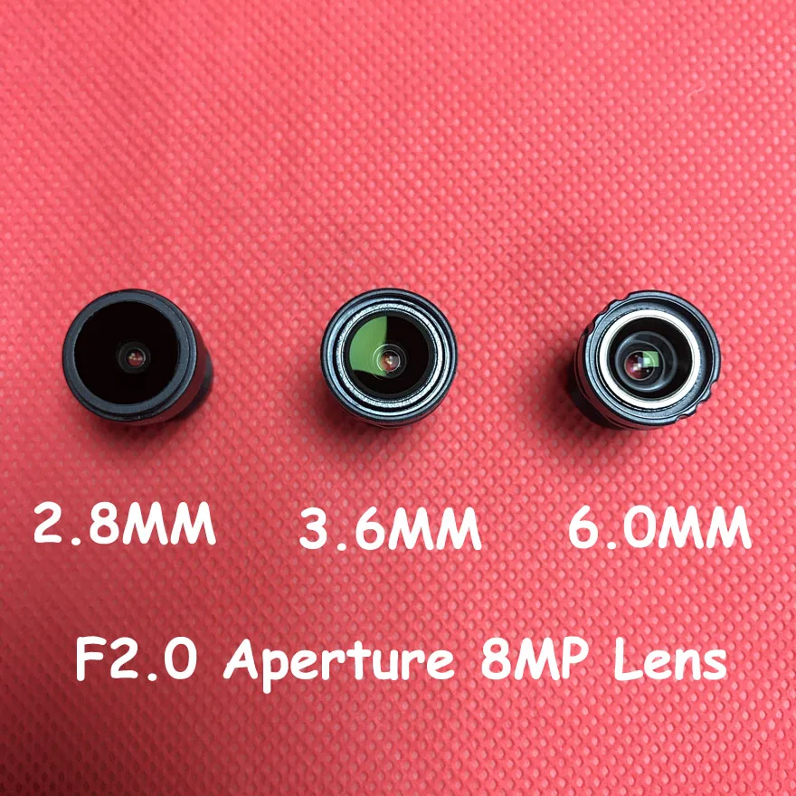 8.0 Megapiksel Bukaan F2.0 Dudukan M12 Lensa Cctv Iris Tetap 2.8 mm 4mm 6mm Untuk Kamera Web 4K Kamera CCTV Keamanan IP Pengawasan Video Kamera CCTV - 1