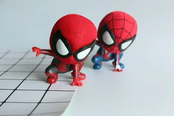 8 Cm Avengers Sah Massal Q Versi Spider Man Kulkas Magnetic Handel Dioperasikan Model Boneka Mainan Anak-anak Hadiah