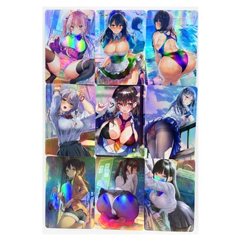 9 buah / set ACG Seksi No. 3 Pantat Cantik dan Payudara Besar Mainan Hobi Koleksi Hobi Koleksi Permainan Kartu Anime