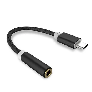 Adaptor Jack Audio USB Tipe C Ke 3.5 mm untuk Headphone Berkabel yang Menghubungkan Ponsel Adaptor Kabel Tipe C ke Earphone