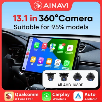 Ainavi 13.1 Inci Kamera 3D 360 untuk VW Volkswagen Toyota Honda KIA Suzuki Ford Pemutar Multimedia Radio Otomatis Video Stereo