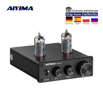 Aiyima 6K4 Amplifier Tabung Preamplifier Empedu Preamp Bass Treble Penyesuaian HI Fi Preamplifier Audio DC12V untuk Speaker Amplifier