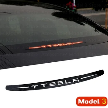 Aksesori Gaya Mobil Stiker Pelindung Lampu Rem Ekor Mobil untuk Tesla Model 3 Stiker Dekorasi Serat Karbon 2022 Model 3