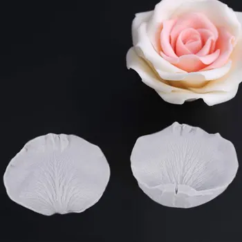 Alat Gula Veiner Kelopak Mawar Baru Cetakan Kue Silikon Bunga Meridian Cetakan Kue Alat Gula Cetakan Kue
