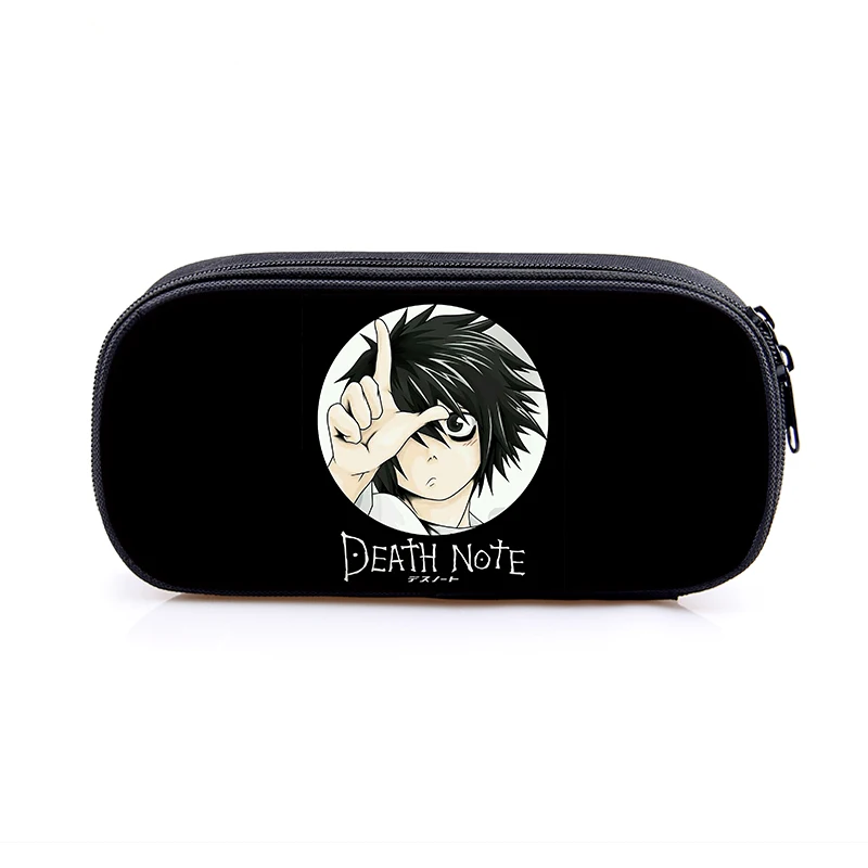 Anime Death Note Tas Pensil Kotak Kosmetik Manga Jepang Kotak Pensil Shinigami Ryuk Hadiah Tas Alat Tulis Yagami L Ringan - 3