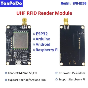 Arduino R200 Chip Ukuran Mikro Pembaca RFID Jarak Jauh Modul UHF Raspberry Pi TTL UART SDK Android Gratis untuk Sistem Tertanam