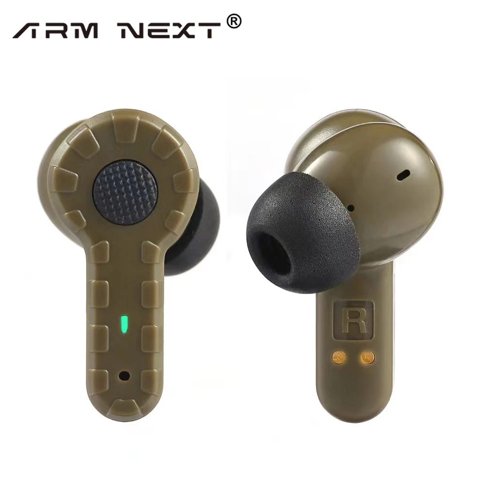 ARM NEXT headset taktis elektronik penyumbat telinga anti bising peredam bising untuk pemotretan pelindung pendengaran NRR27dB - 1
