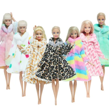 BJDBUS Gaun Fashion untuk Boneka Barbie 2 Buah / Set =1 Mantel Mewah + 1 Sepatu Hak Tinggi untuk Aksesori Pakaian Boneka 11,5 Inci Mainan Anak-anak 30 Cm