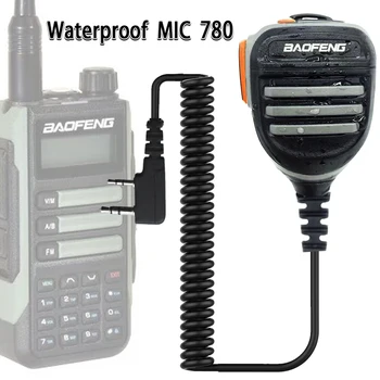 Baofeng Mikrofon Speaker Bahu Tahan Air Profesi untuk Radio Ham Dua Arah UV-10R 888S UV-5R UV-16 Walkie Talkie 2 Pin Mikrofon