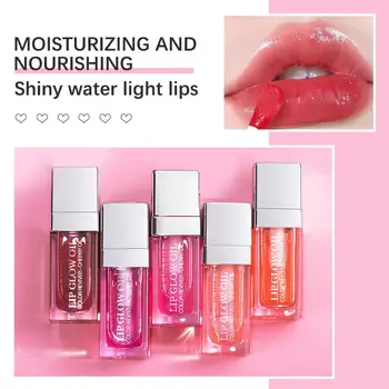 Baru Lip Oli Montok Bening Kristal Jelly Hydraterende Lipgloss Seksi Mollige Lip Glow Olie Getinte Lip Voller Lippen Makeup