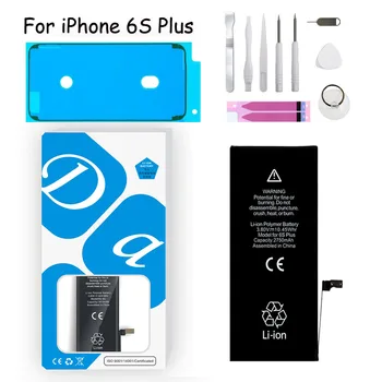 Baterai XDOU untuk iPhone 6S 6GS Plus 6SPlus IPhone6SPlus IPhone6SP 2750mAh Kit Alat Perbaikan Ponsel Pengganti Stiker Bateria