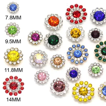 Berlian Imitasi Cangkir Cakar untuk Pakaian Kristal Bunga untuk Kerajinan Menjahit Kancing Berlian Imitasi Permata Punggung Datar Perhiasan DIY Berlian Imitasi Kaca